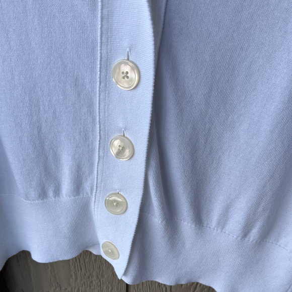 J. Crew White Ladies Button-Up Women's Sweater - Picture 4 of 9